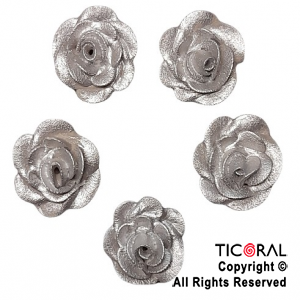 ADORNO ROSA ESPECIAL PLATA AZUCAR X 5